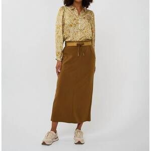 NEW ESQUALO cheerful printed blouse in mustard